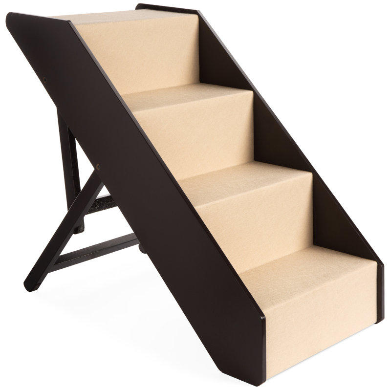 Escalier en bois pour tapis pliable, réglable et antidérapant, H 22,50 po x l 16 po x P 16 po