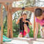 Backyard Discovery Endeavor II Cedar Swing Set with 10 ft. Wave Slide, Web Disc Swing & Double Rock Wall