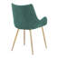Fauteuil rembourré bleu sarcelle - Pieds dorés, confortable et stable, idéal pour une chambre, résistant aux taches, convient également au salon.