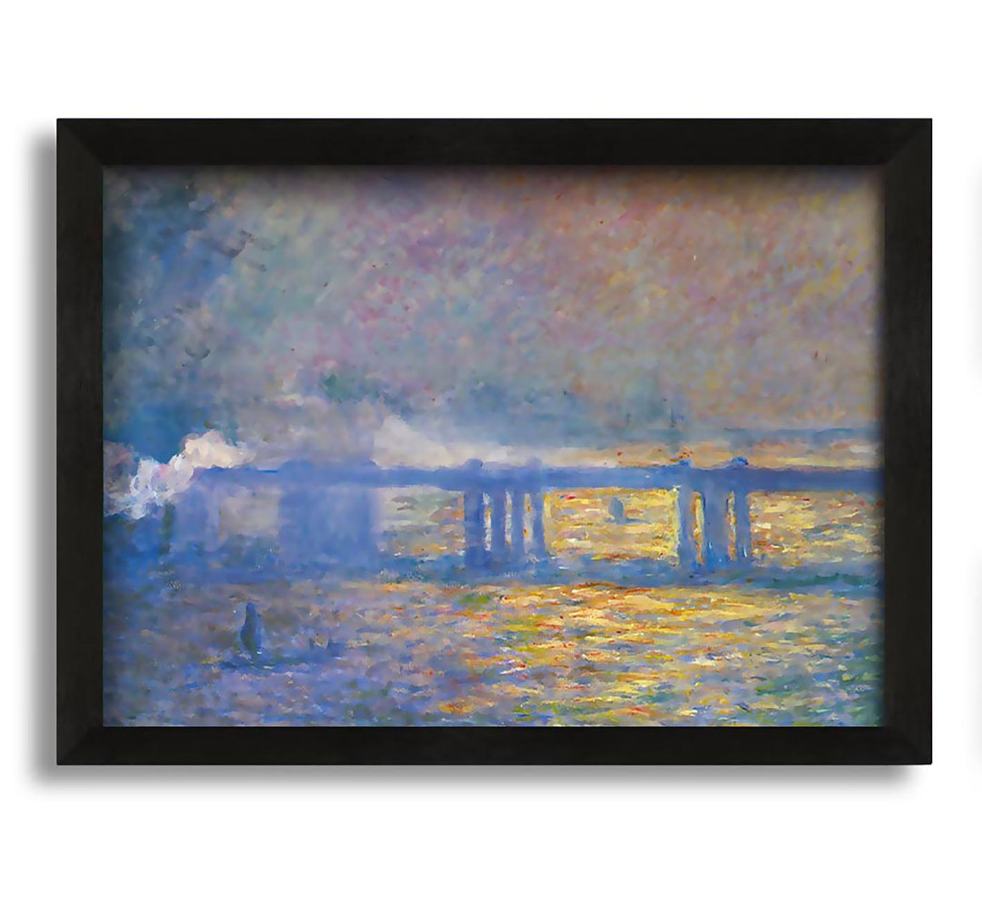 Gerahmtes Leinwandbild Monet Charing Cross Bridge