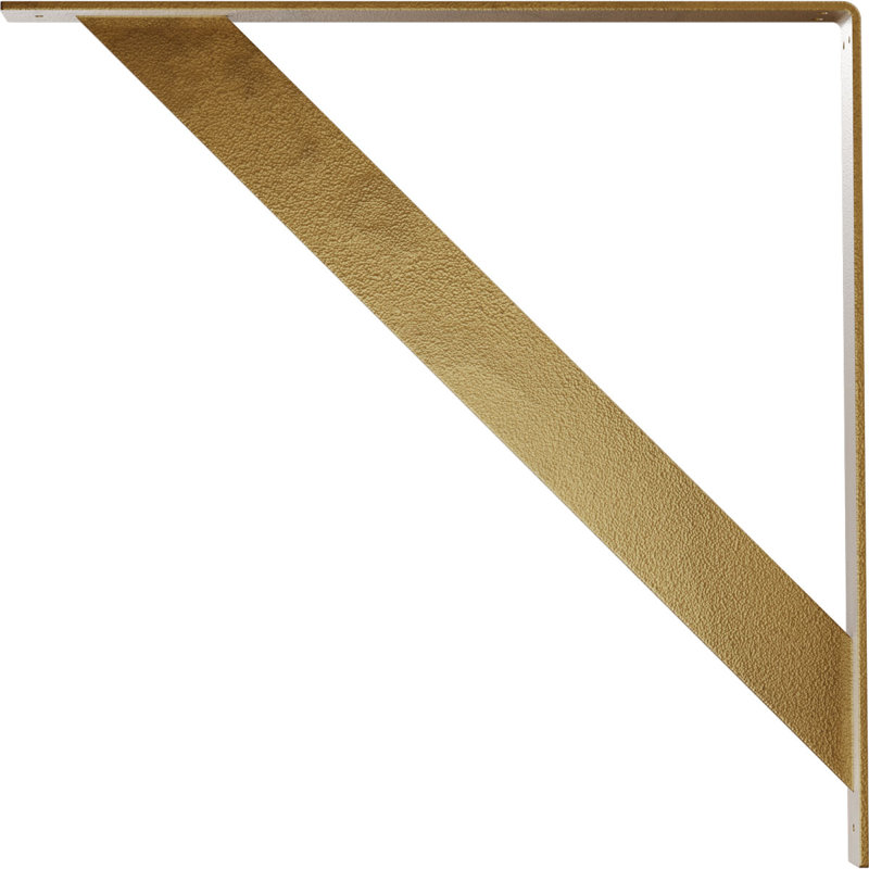 Support traditionnel en acier, H 24 po x l 2 po x P 24 po, Or martelé
