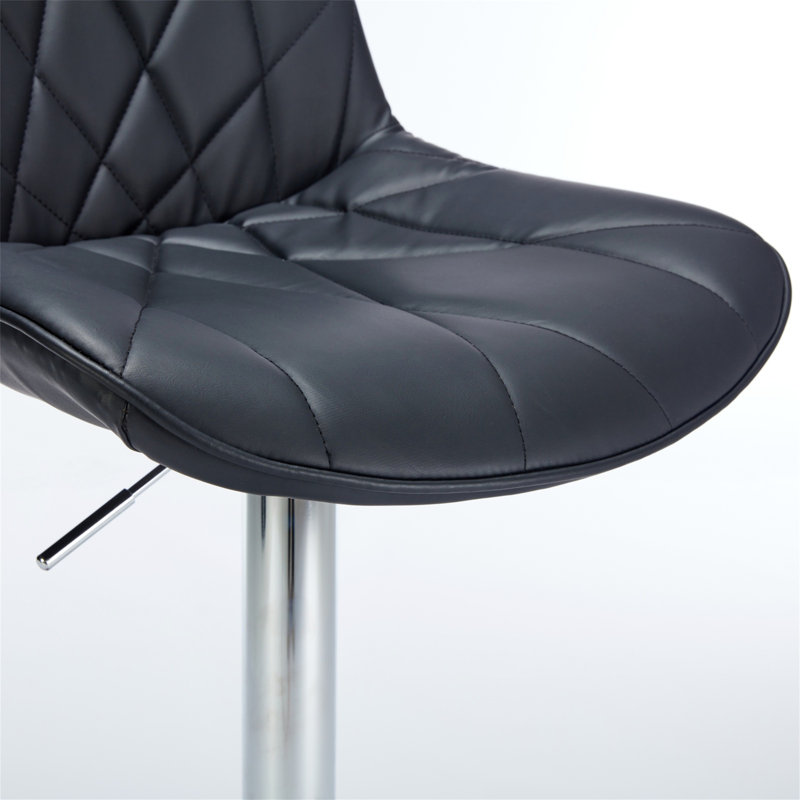 Ensemble de tabourets de bar réglables et pivotants, Noir