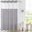 Clairece Geometric Tassels Shower Curtain with Snap-in Liner, No Hooks Required-1299204661