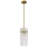 Onstott Brushed Brass 1 Light Crystal Glass Rod Mini Pendant Chandelier