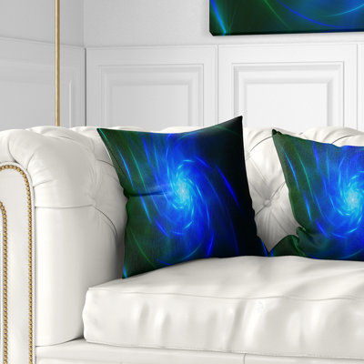 Fractale tourbillon - coussin abstrait imprimé