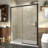 56" - 60" W x 74" H Single Sliding Shower Door Semi-Frameless Shower Door 5/16 Inch Tempered Glass