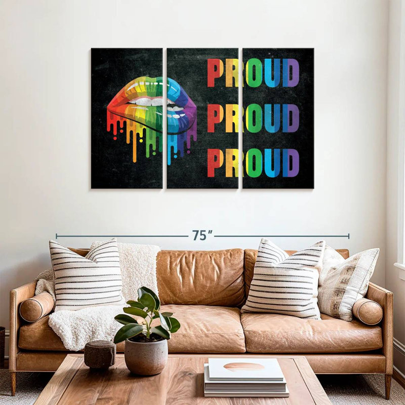 Tergel Rainbow Lips, 36" H x 57" W