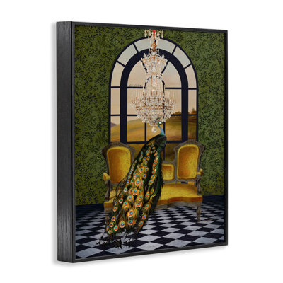 «Fancy Peacock & Chandelier», estampe numérique, design par Erika C. Brothers