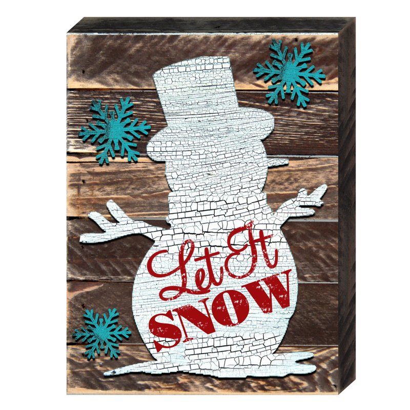 Bonhomme de neige en bois rustique, H 18 po x l 12 po x 1,5 po