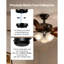 Ensemble de ventilateur de plafond 10,28 "x 6,97", ensemble de lumière de ventilateur à trois lumières 3000k 750lm avec chaîne de traction, luminaire de remplacement pour le salon, la salle à manger, le verre blanc nuage et la finition nickel brossé