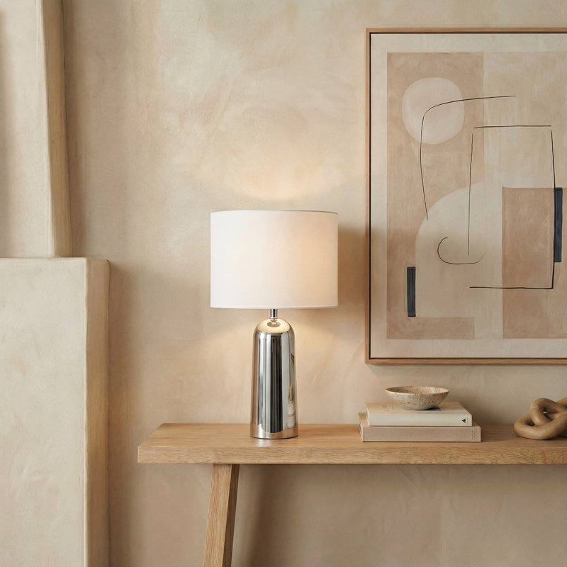 Lampe en travertin, Argent argent