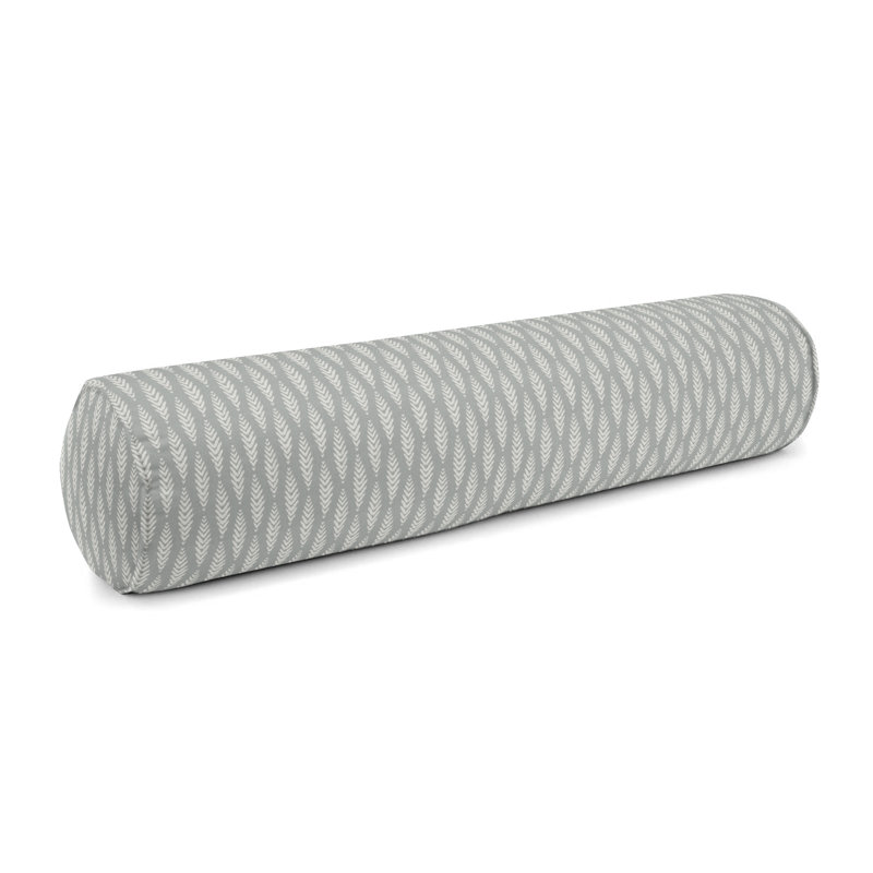 Down Blend Geometric Bolster Bolster Cushion, Gray/White, 9" x 36"