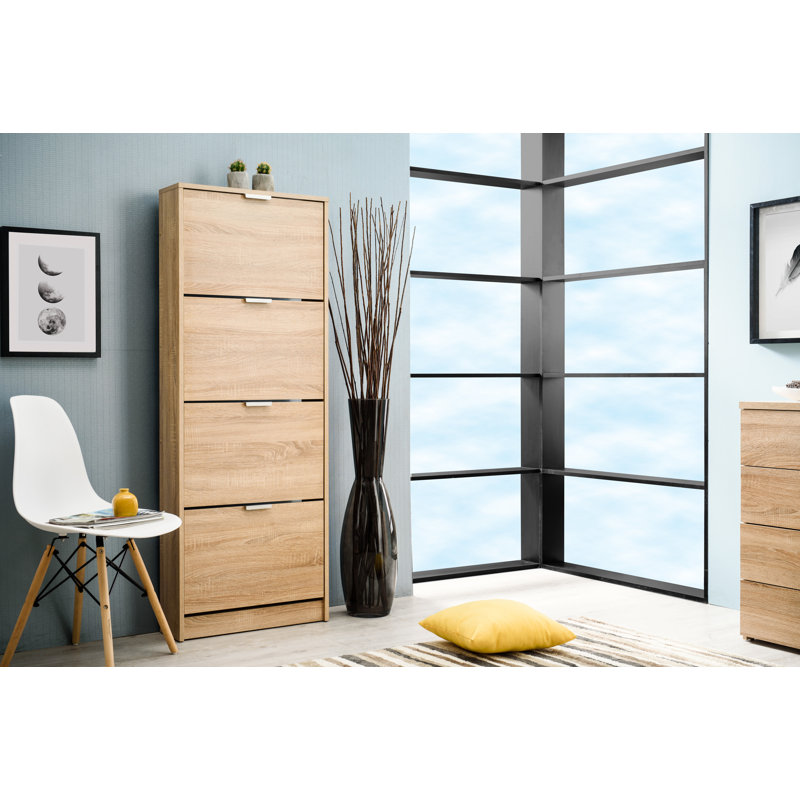 12 Pair Shoe Rack, Sonoma Oak