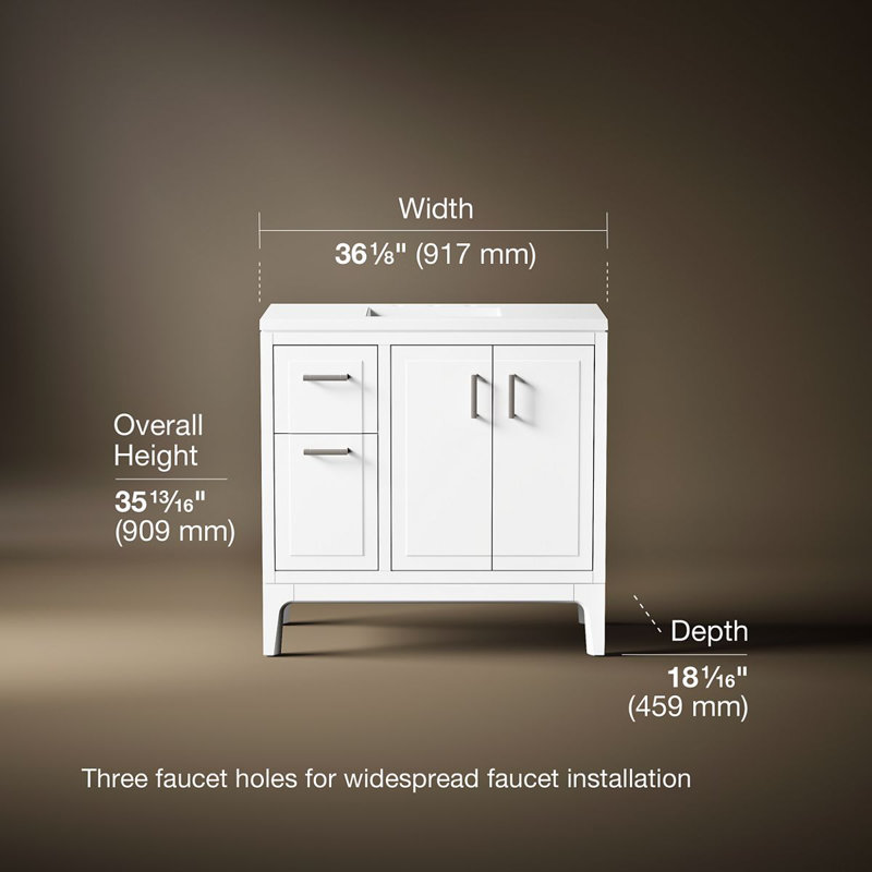 Seer 36-In Bathroom Vanity Set, White