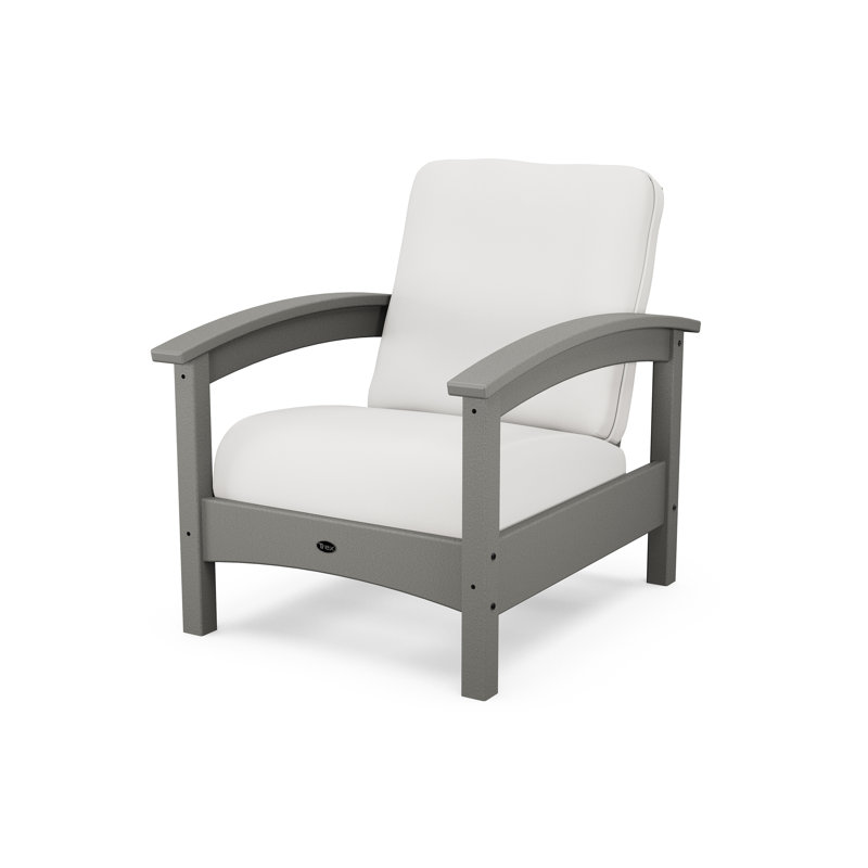 Fauteuil club Rockport, Toile Sunbrella® naturel, Blanc