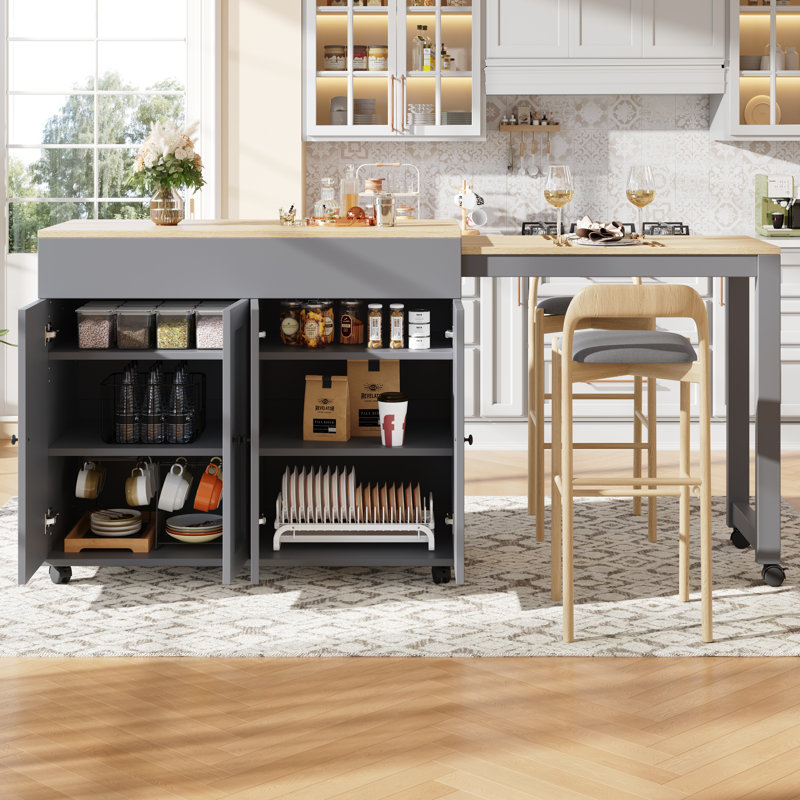 118cm Home Bar, Grey