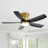 Rachel 42" 5-ABS Blade Modern Classic Flush Mount Ceiling Fan With Tri-Color LED Light Source Dimming, Silent DC Motor-1090821637