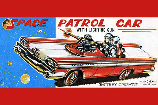 Space patrol voiture-impression de publicité, H 44 po x l 66 po