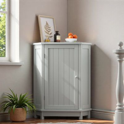 Armoire de salle de bain d'angle avec tablette réglable