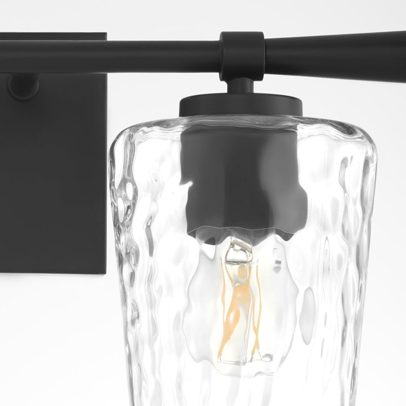 Éclairage pour meuble-lavabo à 2 lumières Bodan, Noir mat