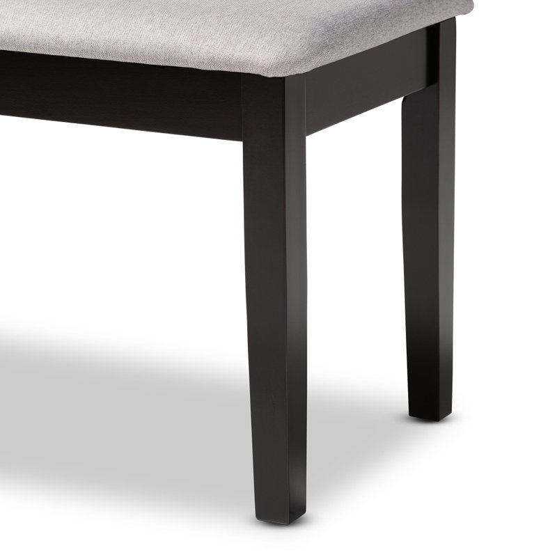 Siège de salle à manger rembourré en mousse 18,9 po Baxton Studio, Gris, Marron foncé