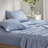 Blue Floral Comforter And Sheet For Twin, Machine Washable In Large Capacity Twin With Sheets, Elegant Appearance