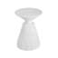 Table d'appoint d'extérieur en marbre blanc texturé MGO