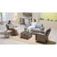 Ensemble de conversation en osier / rotin pour 4 personnes avec chaises pivotantes et coussins Wahkon-490268002