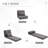 21 Floor Laid-Back , Dark Gray. 5 Adjustable Settings. Serve As Or Bed. Comfort 105 - 180. 2 Pillows For Extra Comfort. Stable Steel Frame. Space Saving Model. Linen Cover. 23.5" W X 31.5" D 22" H.
