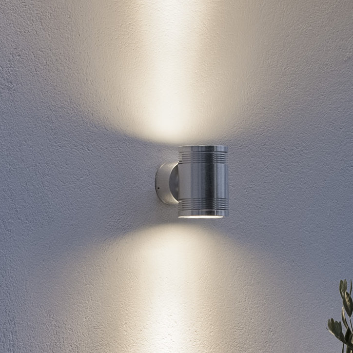 Monza Integrated LED Outdoor Armed Sconce, 14cm H x 10cm W x 12cm D