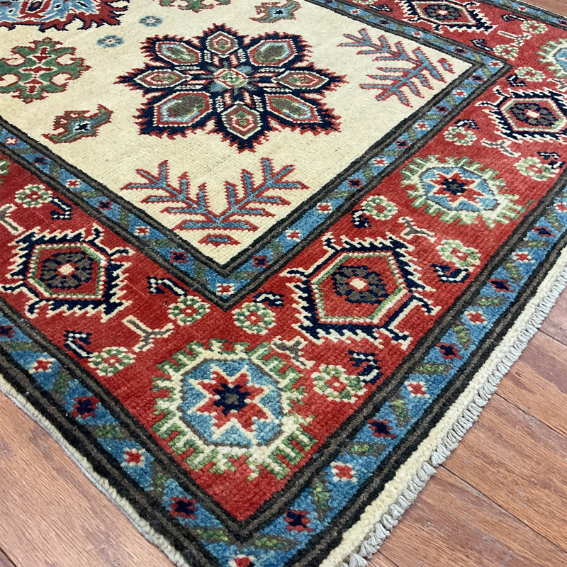  Handmade Kazak Wool Runner