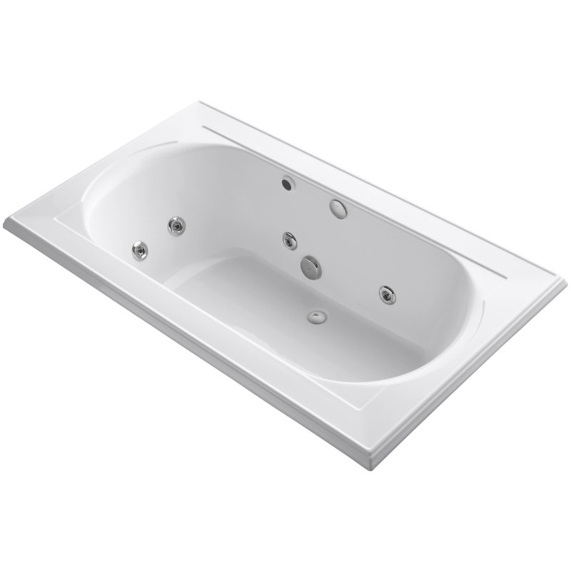 Memoirs 72" x 42" Whirlpool Bathtub, White