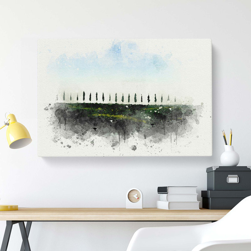 Tuscany Fields In Siena Italy In Abstract - Wrapped Canvas Print, 60cm H x 91cm W x 3cm D