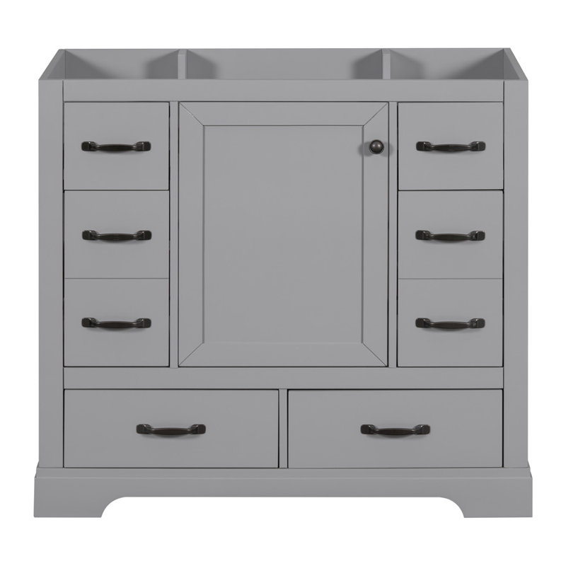 35.5 " Single Bathroom Vanity Base, Gray
