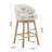 Kian 33.25" Upholstered Solid Rubber Wood Swivel Bar Stools-1295497926-1295497924