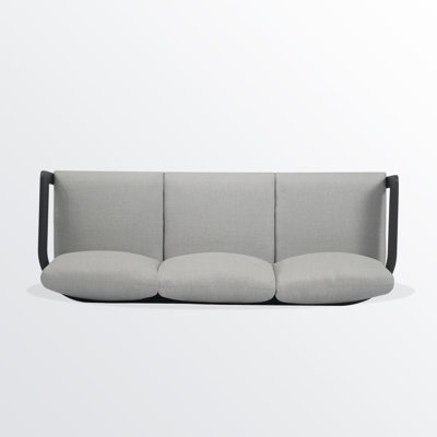 Lisa 82" Rounded Aluminum Patio Sofa
