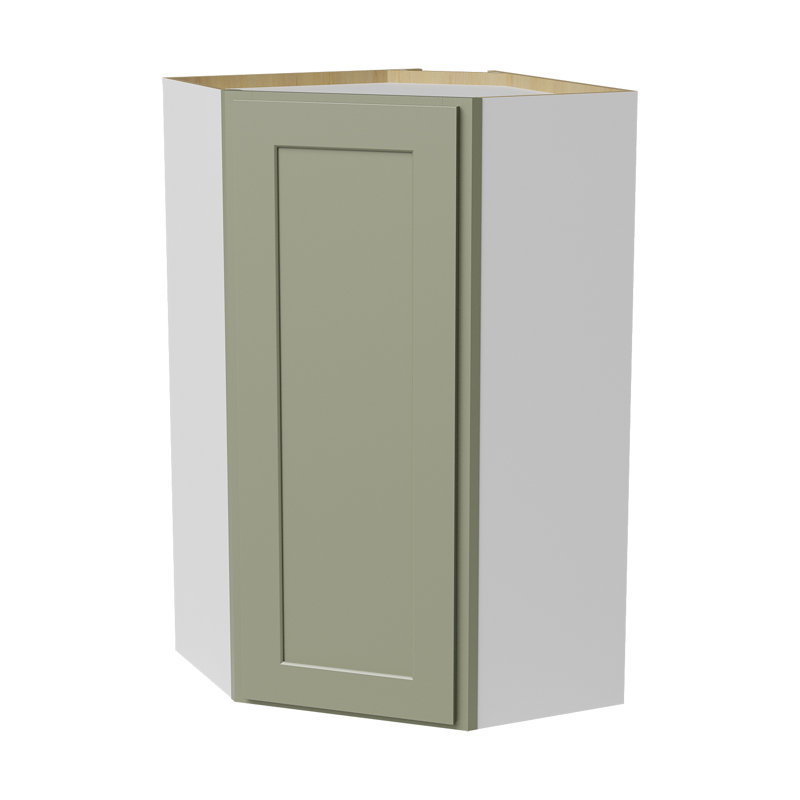 Armoire murale diagonale, 24" W x 42" H x 12" D, Vert sauge