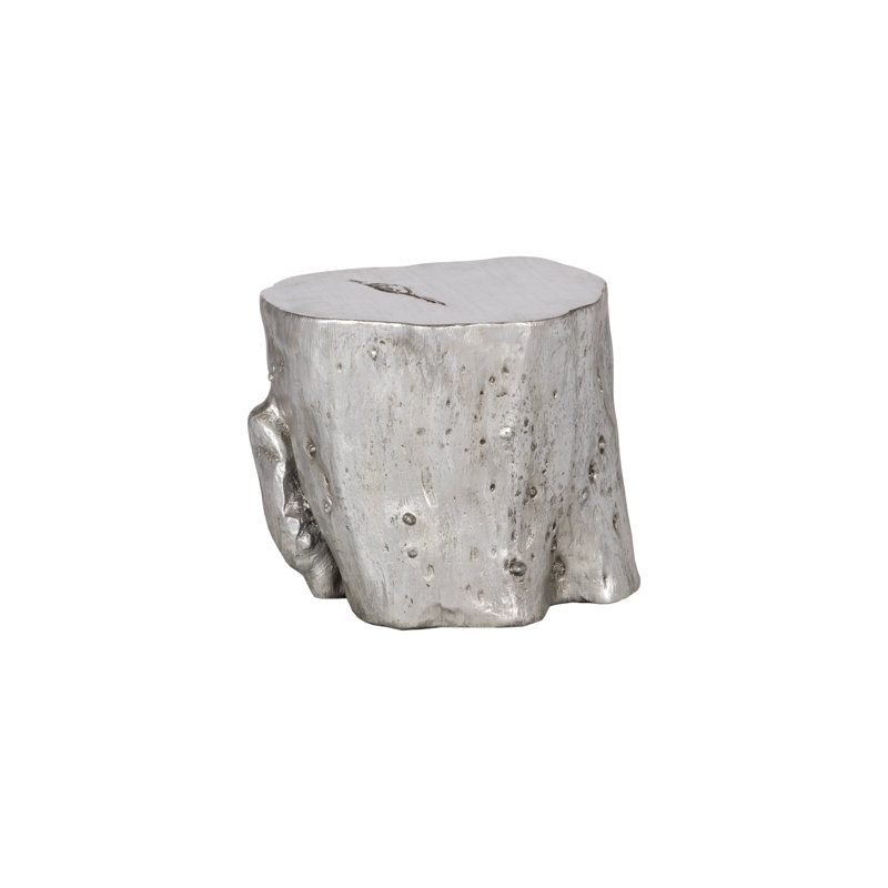 Log Stool, Silver Leaf