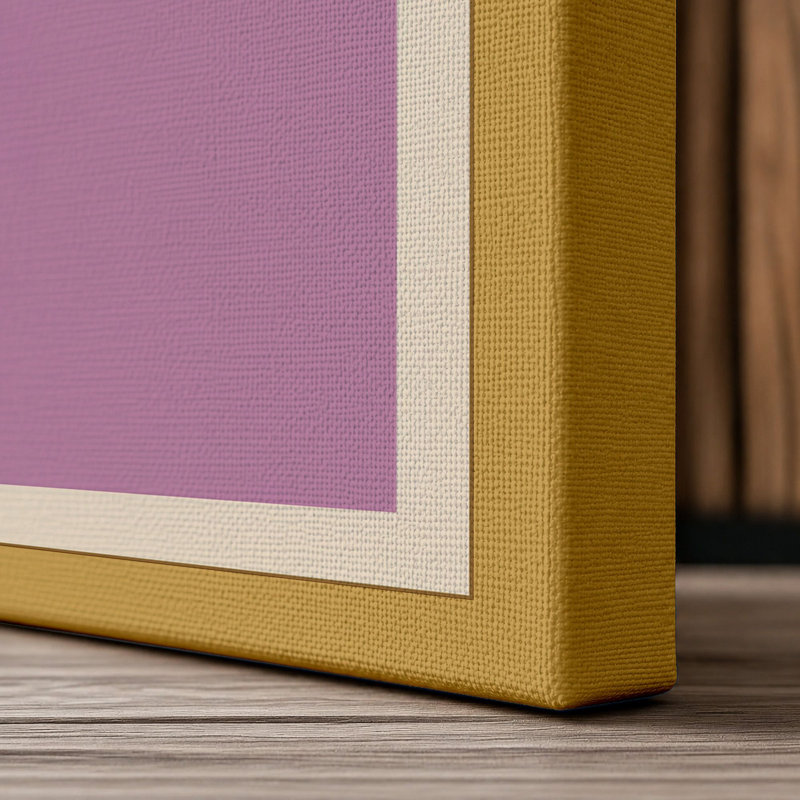 Harmony Geometric - Wrapped Canvas, 18x12 - 45.7 x 30.5 cm, Ochre Border