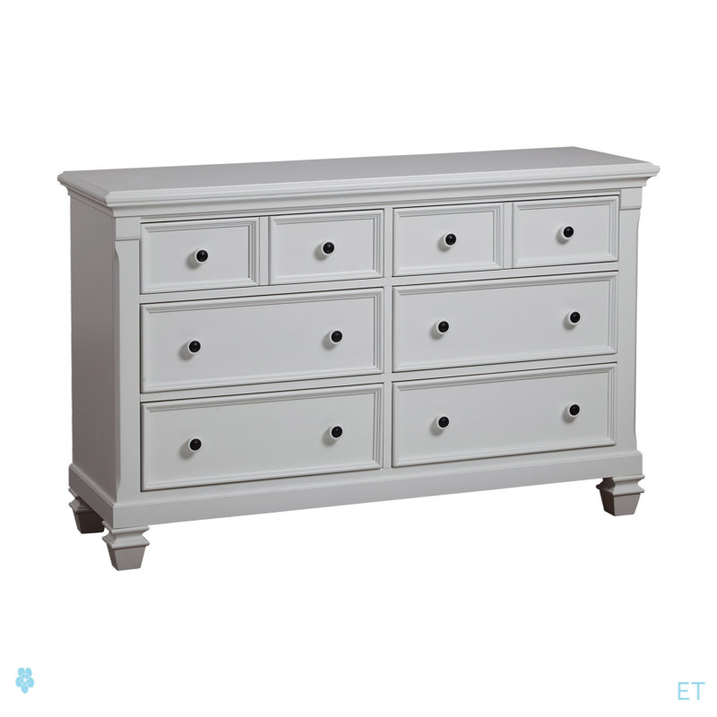 Commode 6 tiroirs Glendale blanc pur