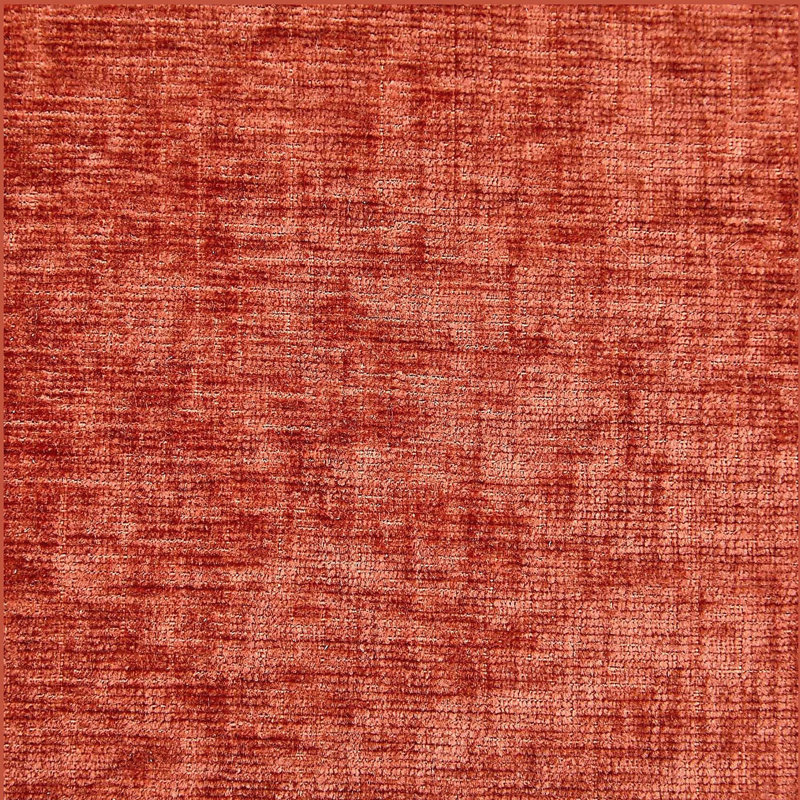 Modern Chenille Upholstered Tufted Button Home Office Chair, Adjustable Desk Chair Swivel Office Chair, Orange