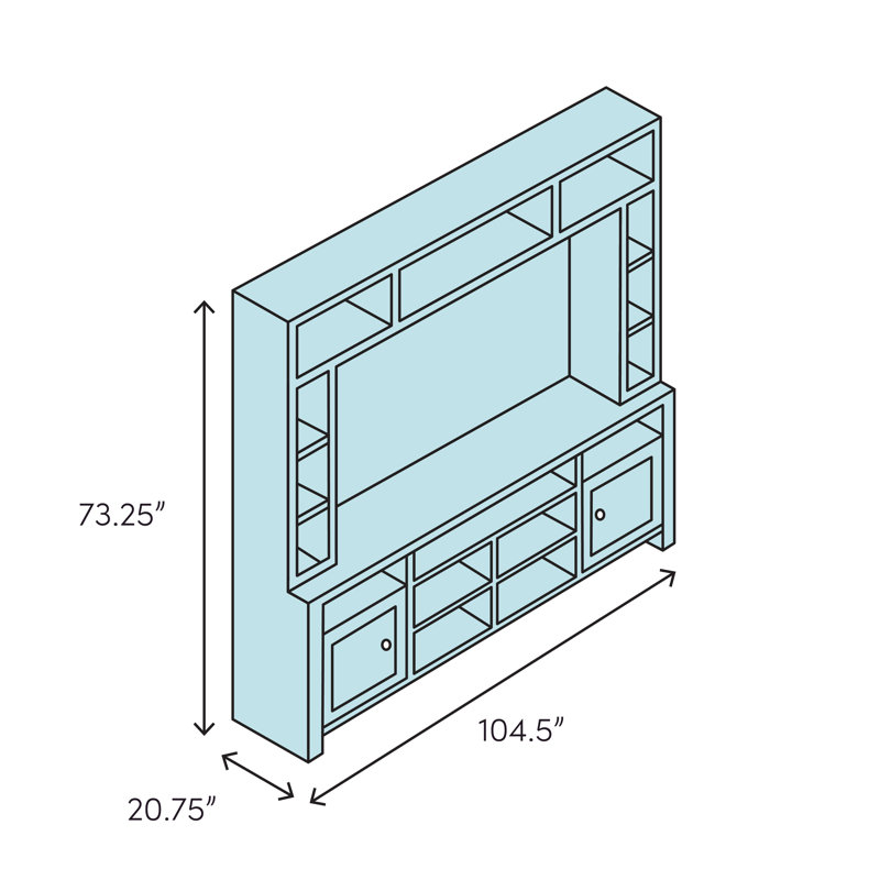 Chauntrice Unfinished Entertainment Center for TVs up to 70"