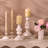 Rosy Check Medium Pillar Candlestick