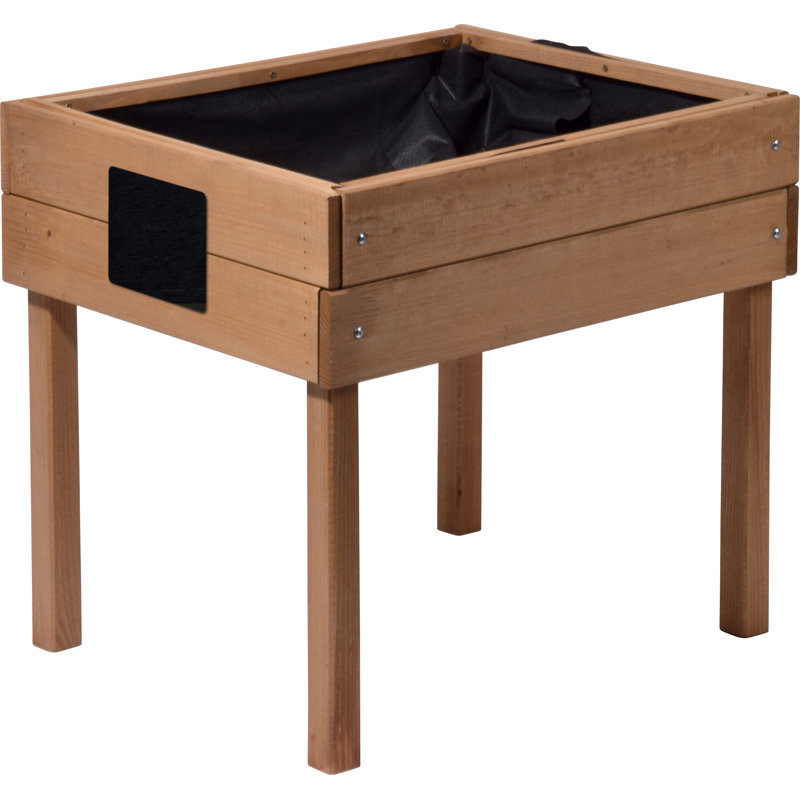 Aakiyah Wood Elevated Planter, Brown