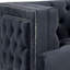 Fauteuil en velours gris anthracite Ansario