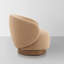 Modern Swivel Barrel Chairs With Wood Base-159300549