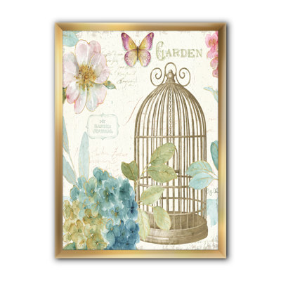 " Vintage Floral Birdcage II "