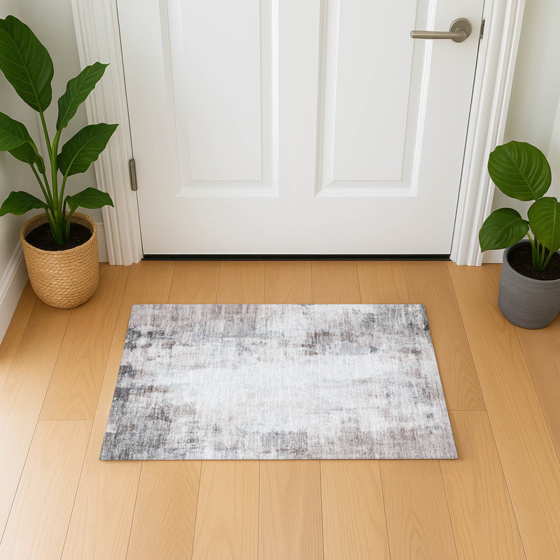 Premium Machine Washable Mayfield  modern Rug, 1'8" x 2'6", Taupe