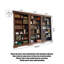 Bibliothèque simple de style européen tout en bois massif du sol au plafond