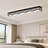 1-Light 45.28" Black LED Dimmable Flush Mount